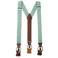 thumbnail image 1 of Jacob Alexander Men's Floral Cotton Suspenders - Dusty Sage, 1 of 6