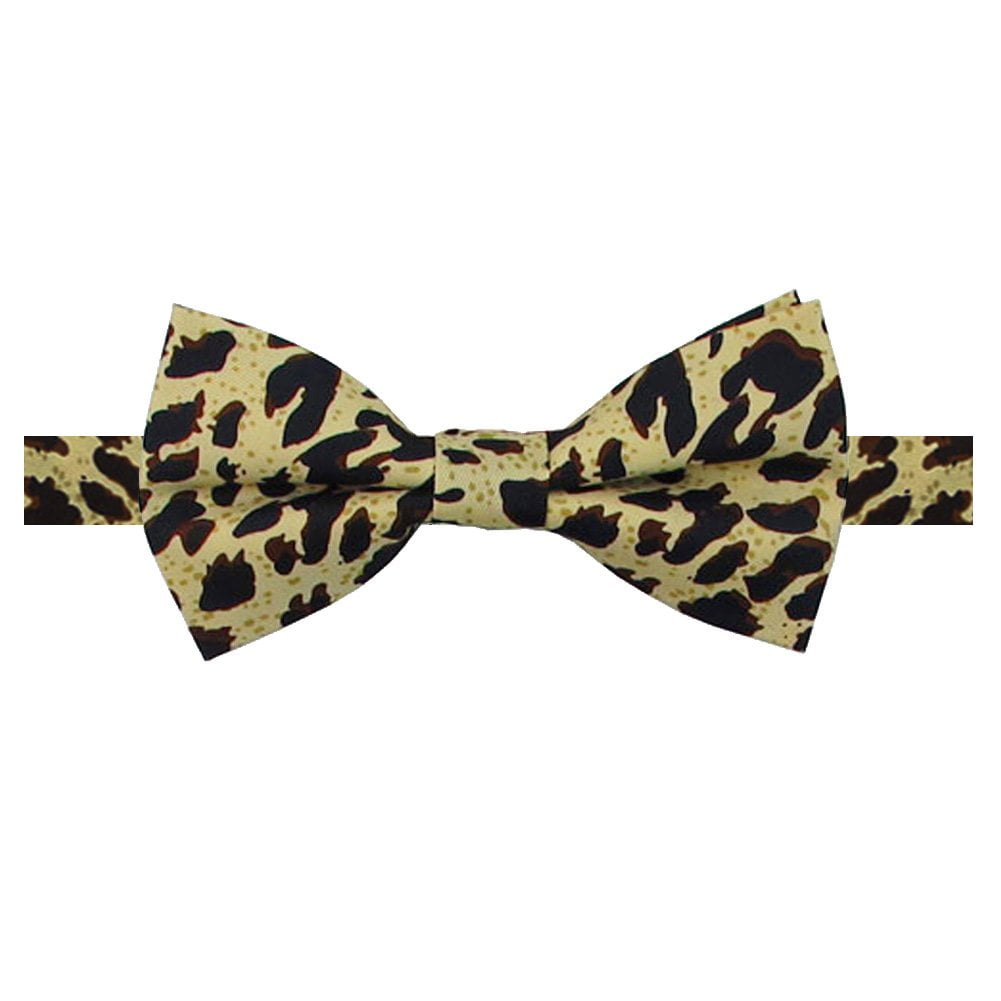 mens leopard bow tie