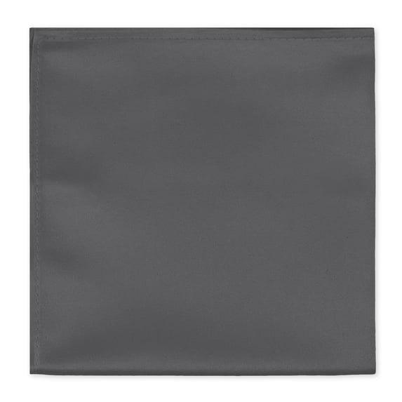 Jacob Alexander Men's Solid Color Pocket Square Handkerchief Hanky - Charcoal Gray