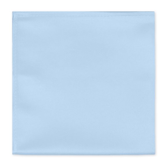 Jacob Alexander Men's Solid Color Pocket Square Handkerchief Hanky - Sky Blue