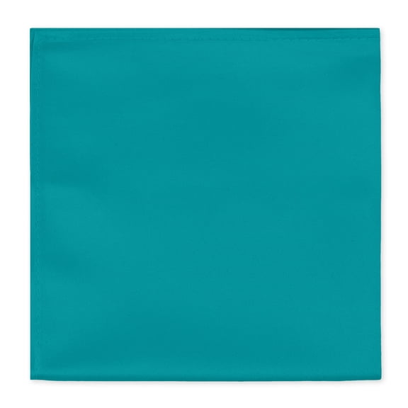 Jacob Alexander Men's Solid Color Pocket Square Handkerchief Hanky - Teal