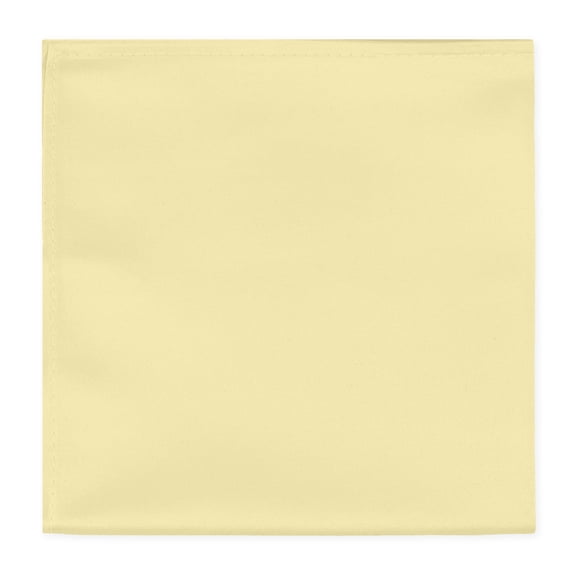 Jacob Alexander Men's Solid Color Pocket Square Handkerchief Hanky - Yellow