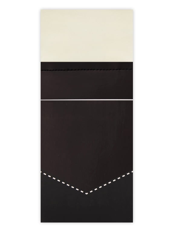Men's Pre-Folded Rectangular Pocket Square Handkerchief Hanky - Ivory Cream