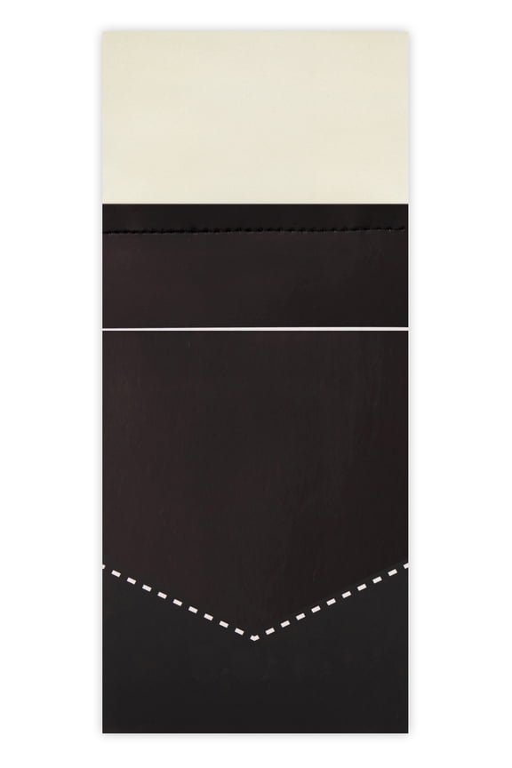 Men's Pre-Folded Rectangular Pocket Square Handkerchief Hanky - Ivory Cream