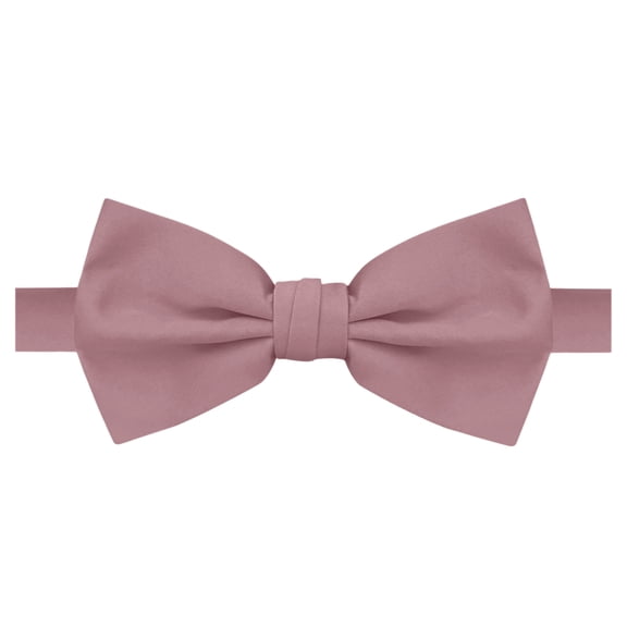 Jacob Alexander Men's Pre-Tied Banded Adjustable Solid Color Bow Tie - Dusty Rose