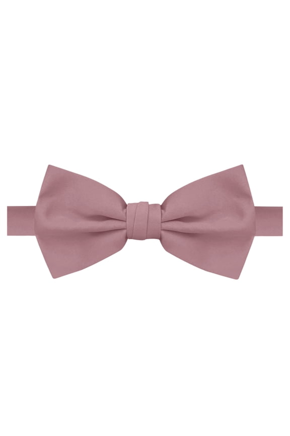 Men's Pre-Tied Banded Adjustable Solid Color Bow Tie - Dusty Rose