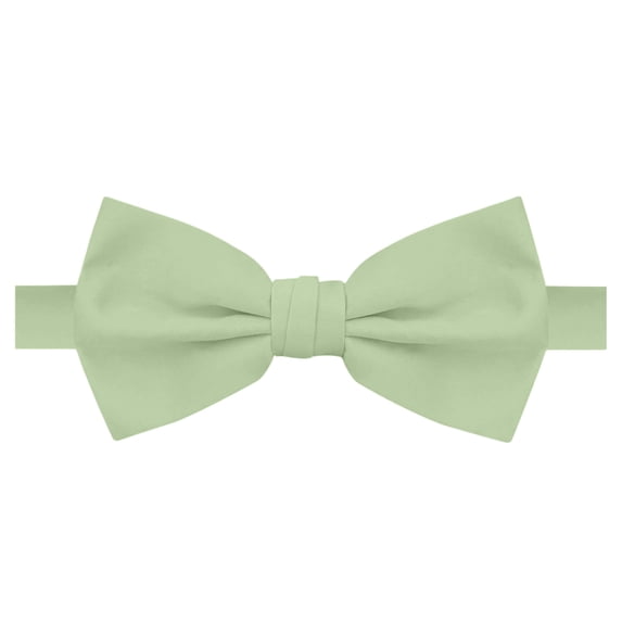 Jacob Alexander Men's Pre-Tied Banded Adjustable Solid Color Bow Tie - Honeydew