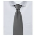 thumbnail image 1 of Jacob Alexander Men's Solid Color Pre-Tied Zipper Neck Tie - Charcoal Gray, 1 of 7