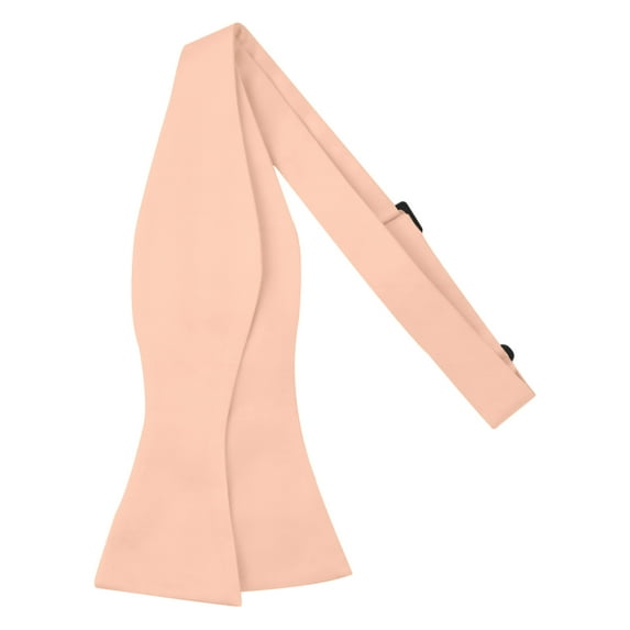 Jacob Alexander Men's Solid Color Traditional Freestyle Self-Tie Bow Tie - Peach