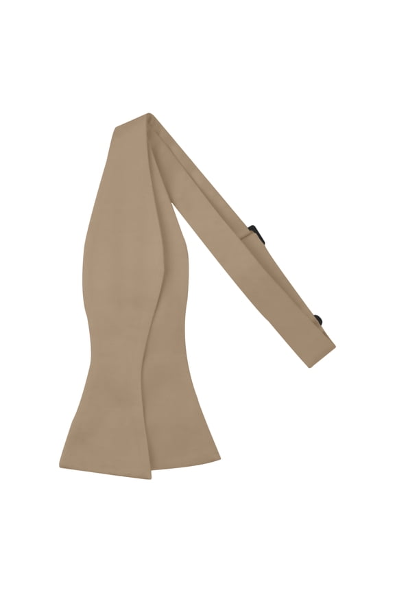 Men's Solid Color Traditional Freestyle Self-Tie Bow Tie - Tan