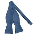 thumbnail image 1 of Jacob Alexander Men's Silk Blend Solid Color Traditional Freestyle Self-Tie Bow Tie - Steel Blue, 1 of 7