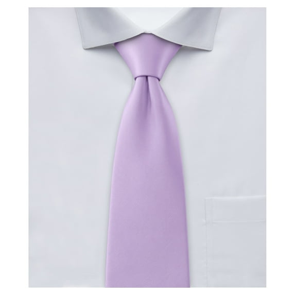 Jacob Alexander Men's Solid Color 2 inch Width Skinny Neck Tie - Lavender