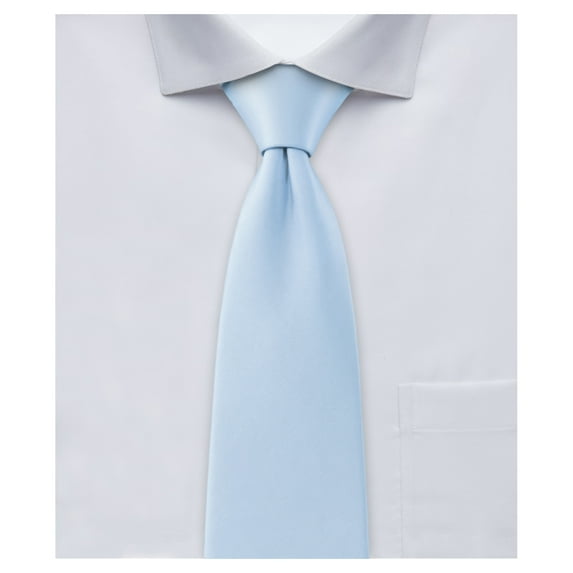 Jacob Alexander Men's Solid Color 2 inch Width Skinny Neck Tie - Sky Blue