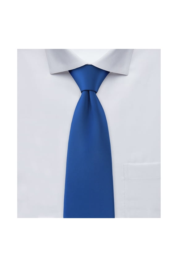 Men's Solid Color 2.75 inch Width Slim Neck Tie - Royal Blue