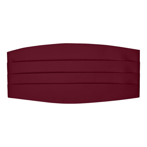 Jacob Alexander Men's Solid Color Cummerbund - Burgundy