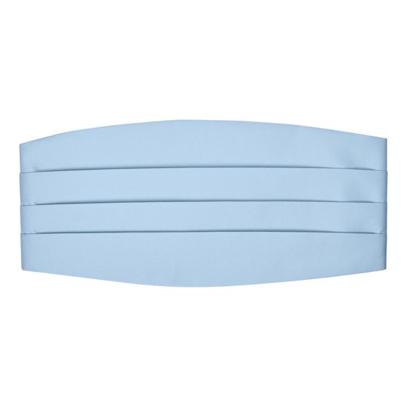 Jacob Alexander Men's Solid Color Cummerbund - Sky Blue