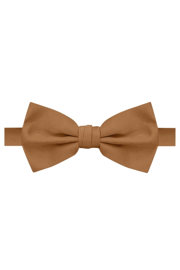 Men's Solid Color Pre-Tied Adjustable Banded Bow Tie - Copper Sundial