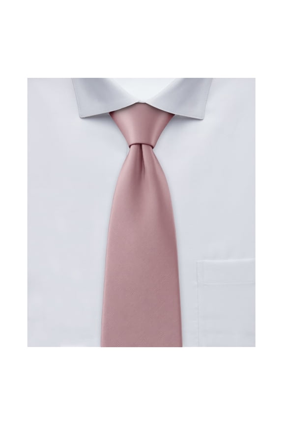 Men's Solid Color Regular Length Neck Tie - Dusty Rose