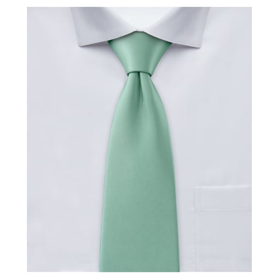 Jacob Alexander Men's Solid Color Regular Length Neck Tie - Seafoam