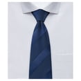 thumbnail image 1 of Jacob Alexander Men's Solid Color Tonal Stripe Pre-Tied Clip-On Neck Tie - Navy, 1 of 5