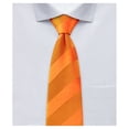 thumbnail image 1 of Jacob Alexander Men's Solid Color Tonal Stripe Pre-Tied Clip-On Neck Tie - Orange, 1 of 2