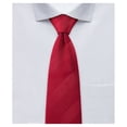 thumbnail image 1 of Jacob Alexander Men's Stripe Tonal Pre-Tied Zipper Neck Tie - Red, 1 of 5