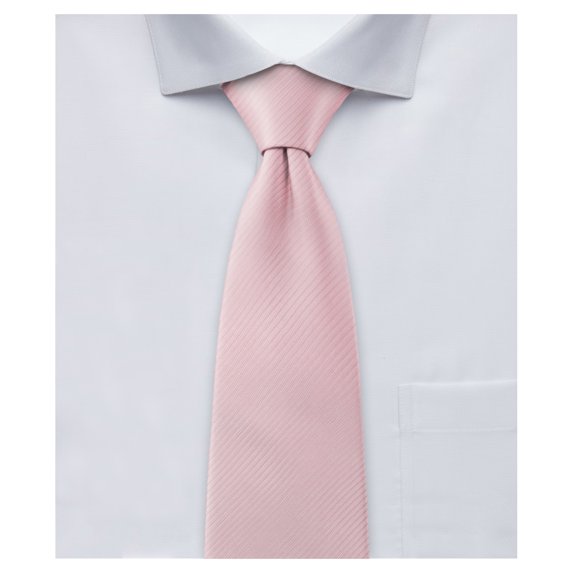 Jacob Alexander Tone on Tone Corded Extra Long Neck Tie for Big and Tall Men - Bridal Pink