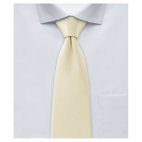 Jacob Alexander Tone on Tone Corded Extra Long Neck Tie for Big and Tall Men - Champagne