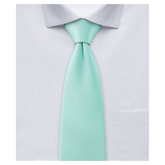 Jacob Alexander Men's Tone on Tone Corded Regular Length Neck Tie - Aqua