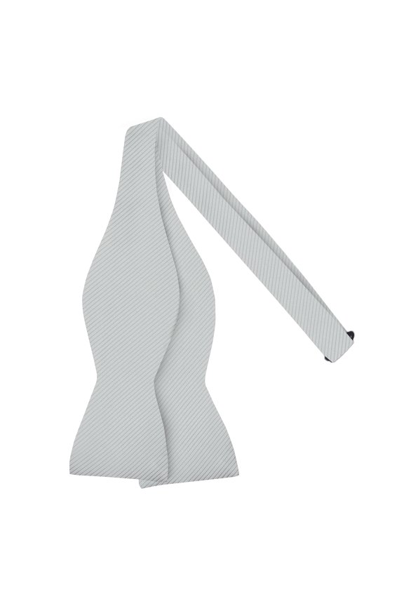 Men's Tone on Tone Corded Self-Tie Bow Tie - Silver