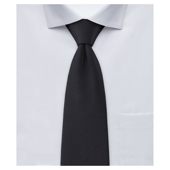 Jacob Alexander Men's Tone on Tone Corded 2.5 inch Width Slim Neck Tie - Black