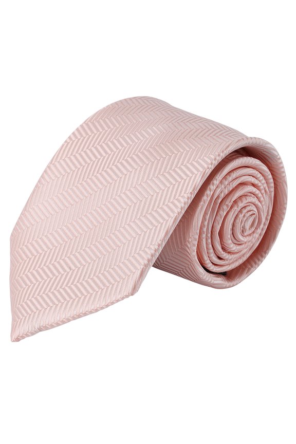 Men's Tone on Tone Herringbone Regular Length Neck Tie - Peach