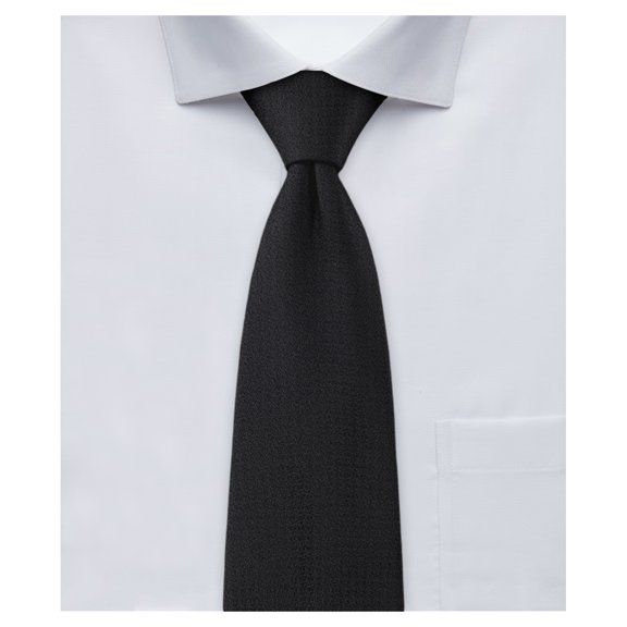 Jacob Alexander Men's Tone on Tone Houndstooth Regular Length Neck Tie - Black