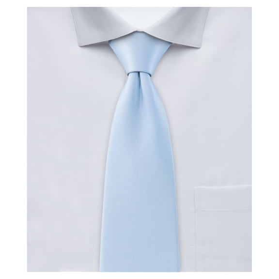Jacob Alexander Men's Solid Color 1.5 inch Width Ultra Skinny Neck Tie - Sky Blue