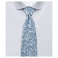 thumbnail image 1 of Jacob Alexander Men's Woven Bold Vine Pattern Slim 2.5 inch Width Neck Tie - Blue, 1 of 7