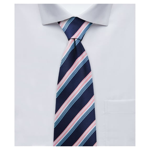 Jacob Alexander Men's Woven Chevron Stripes Pattern Slim 2.5 inch Width Neck Tie - Pink