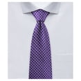 thumbnail image 1 of Jacob Alexander Men's Woven Diamond Grid Pattern Slim 2.5 inch Width Neck Tie - Purple, 1 of 7
