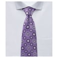 thumbnail image 1 of Jacob Alexander Men's Woven Floral Pattern Slim 2.5 inch Width Neck Tie - Purple Black, 1 of 7