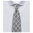 thumbnail image 1 of Jacob Alexander Men's Woven Plaid Pattern Regular Neck Tie - Black, 1 of 7