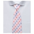 thumbnail image 1 of Jacob Alexander Men's Woven Square Deco Pattern Regular Neck Tie - Light Red Blue, 1 of 7