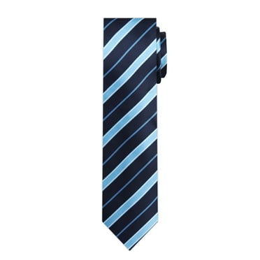 Jacob Alexander Men's Woven Stripes Pattern Slim 2.5 inch Width Neck Tie - Light Blue
