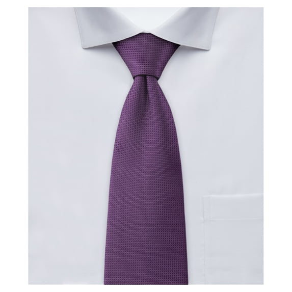 Jacob Alexander Men's Woven Subtle Mini Squares Regular Length Neck Tie - Dark Purple
