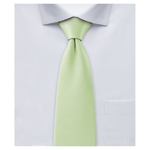 Jacob Alexander Men's Woven Subtle Mini Squares Regular Length Neck Tie - Light Lime Green
