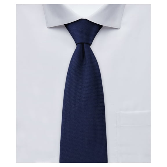 Jacob Alexander Men's Woven Subtle Mini Squares Slim Neck Tie - Navy Blue