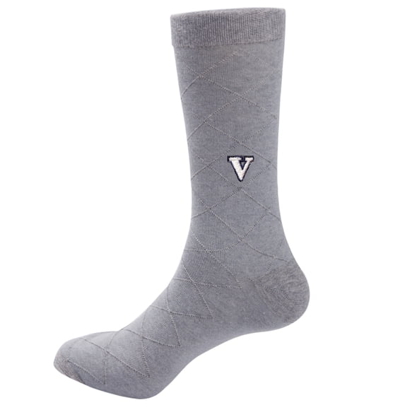 Jacob Alexander Pair of Men's English Alphabet Letter Initials Dress Socks - Light Grey
