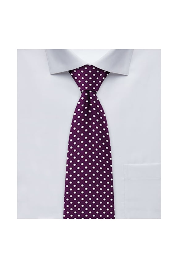 Boys' Prep Polka Dot Print Regular Self-Tie Neck Tie - Eggplant Purple