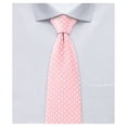 thumbnail image 1 of Jacob Alexander Boys' Prep Polka Dot Print Regular Self-Tie Neck Tie - Bridal Pink, 1 of 5