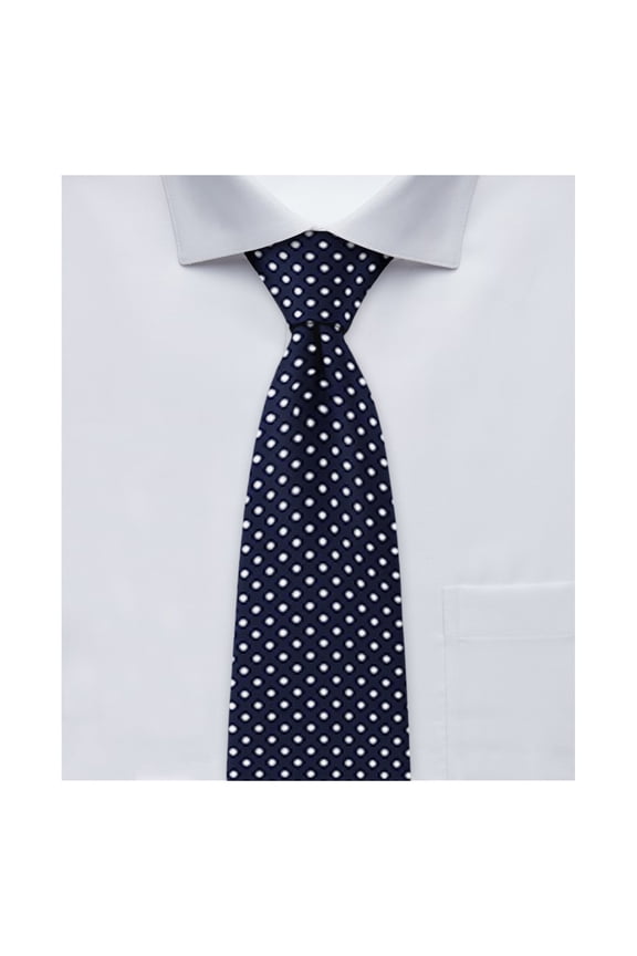 Boys' Prep Polka Dot Print Regular Self-Tie Neck Tie - Navy Blue