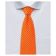 thumbnail image 1 of Jacob Alexander Boys' Prep Polka Dot Print Regular Self-Tie Neck Tie - Bright Orange, 1 of 5
