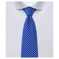 thumbnail image 1 of Jacob Alexander Boys' Prep Polka Dot Print Regular Self-Tie Neck Tie - Royal Blue, 1 of 5